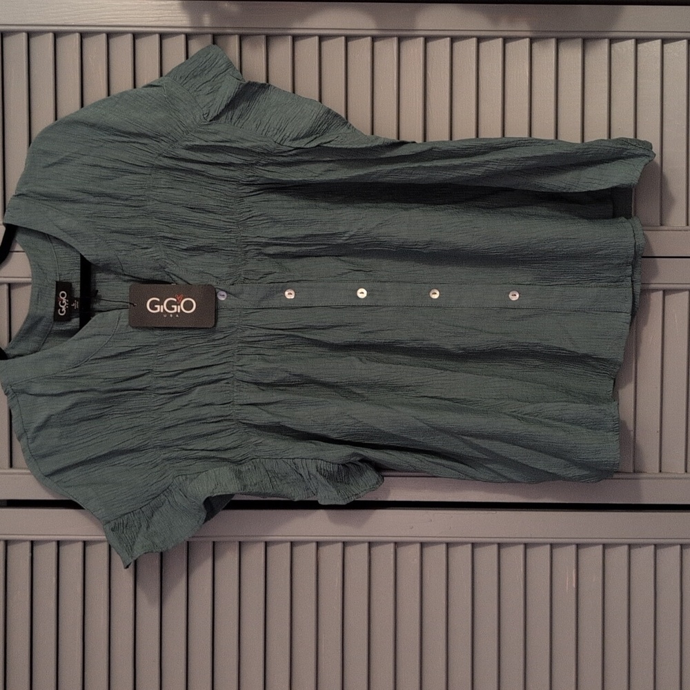 GiGiO USA Elegant Teal Blouse